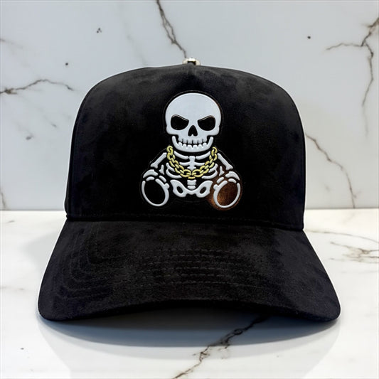 Muerto O Vivo Suede Skull Snapback